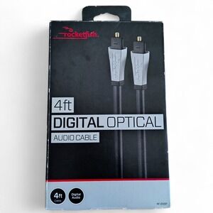 Rocketfish 4ft Digital Optical Audio Cable RF-G1221 Toslink Fiber Optic TV